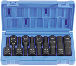 1/2 inDrive Impact Hex Driver Set SAE-10pc