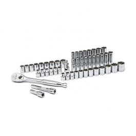 GearWrench 49pc 1/2" Drive 6 Point Socket Set with Ratchet - SAE and Metric