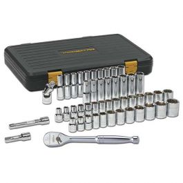 GearWrench 49pc 1/2" Drive 6 Point Standard and Deep Socket Set with 120XP Ratchet - SAE and Metric