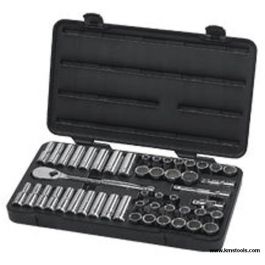 GearWrench 49pc 1/2" Drive 12 Point Socket Set with Ratchet - SAE and Metric