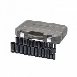 GearWrench 27pc 1/2" Drive 6 Point Deep Impact Socket Set - SAE and Metric