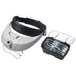 Hawk Magnifying Visor with 5 Lenses and LED Headlamp