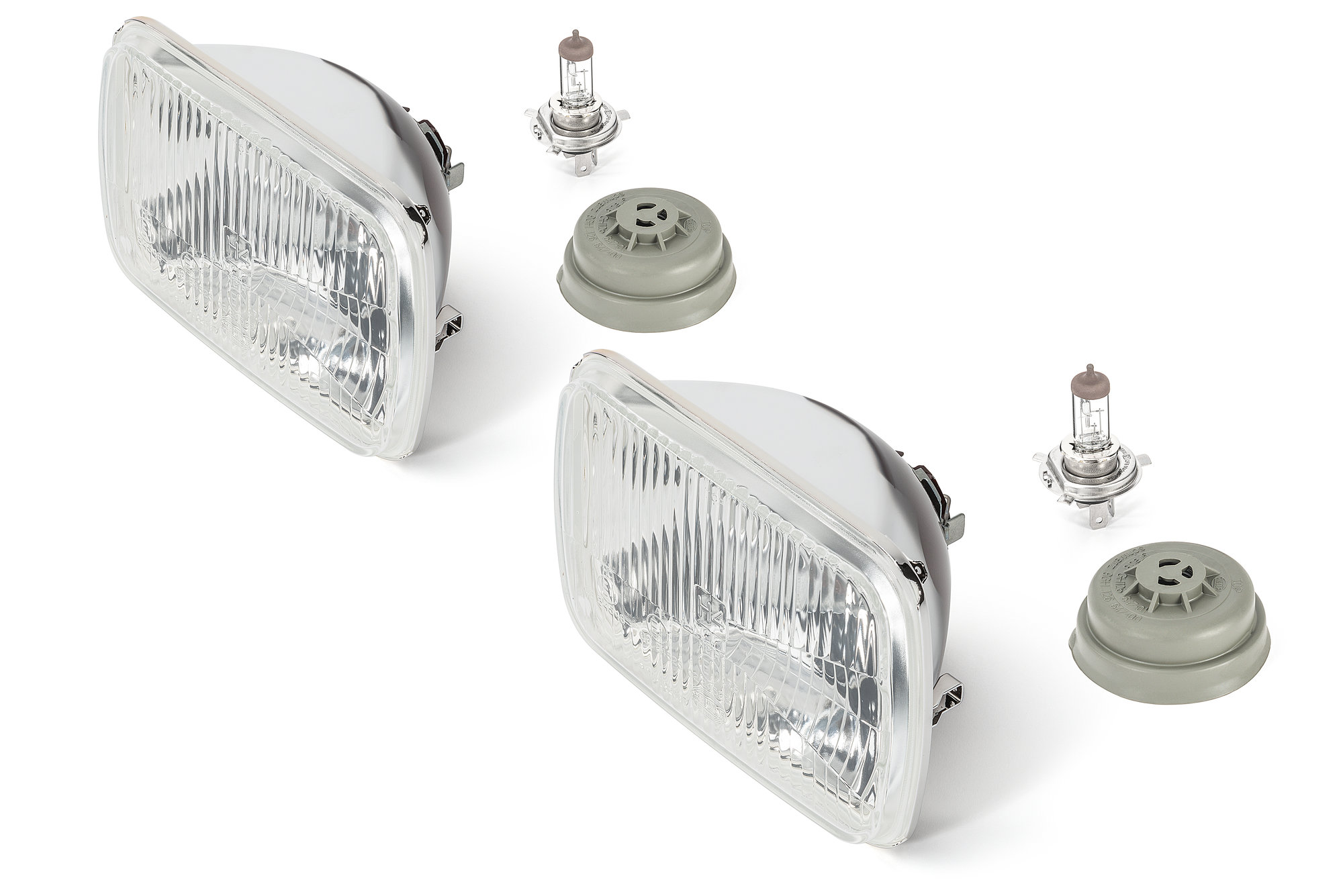 Hella 003427811 5X7" Rectangular E-Code (ECE) H4 Conversion Headlight Kit