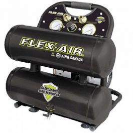 Flex-Air 2 HP 4.6 Gallon Twin Stack Portable Air Compressor