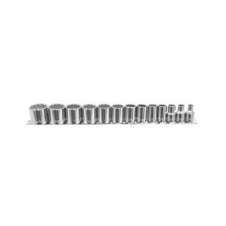 13 pc 12pt 3/8 inDrive Shallow SAE Socket Set