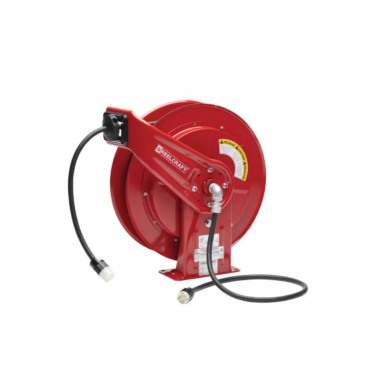 Reelcraft L 70075 123 3A 12/3 75 ft. Heavy Duty Single Receptacle Power Cord Reel