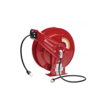 Reelcraft L 70100 123 3A 12/3 100 ft. Heavy Duty Single Receptacle Power Cord Reel