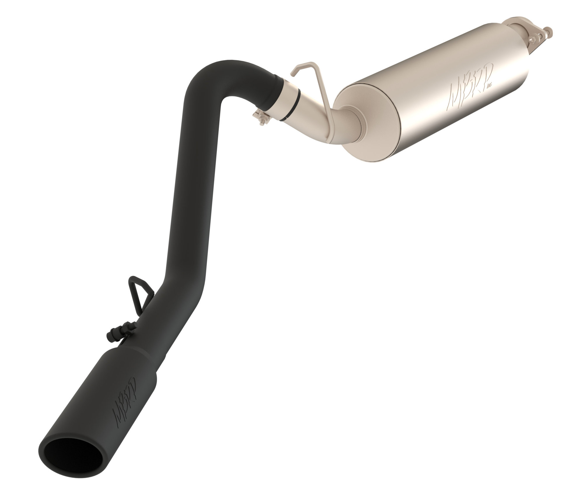 MBRP S5500BLK Black Series Cat Back Exhaust System for 00-06 Jeep Wrangler TJ with 2.5L I-4 & 4.0L I-6 Engines