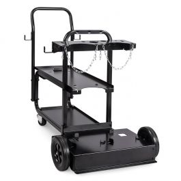 Miller Welding Cart with Dual Cylinder Racks and Running Gear