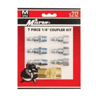 Milton 7 pc 1/4 inNPT M Style Coupler Kit S212