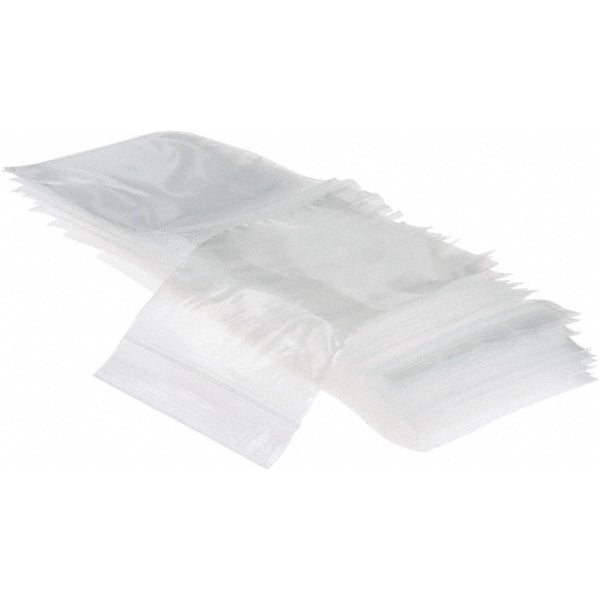 Pack of (1000), 3 x 4" 2 mil Self-Seal Reclosable Bags