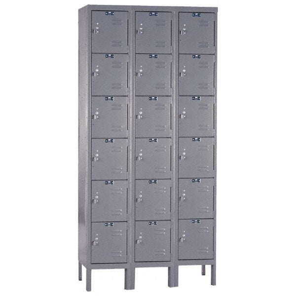 LOCKERS 18 OPENINGS GRAY