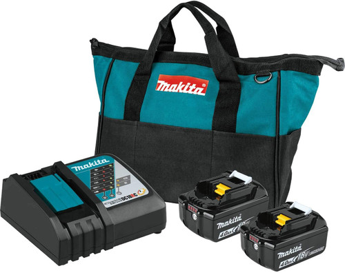 Makita BL1840BDC2 18V LXT Lithium-Ion Battery and Rapid Optimum Charger Starter