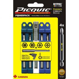 Picquic BITPAC 4pc Powerpack Bit Set