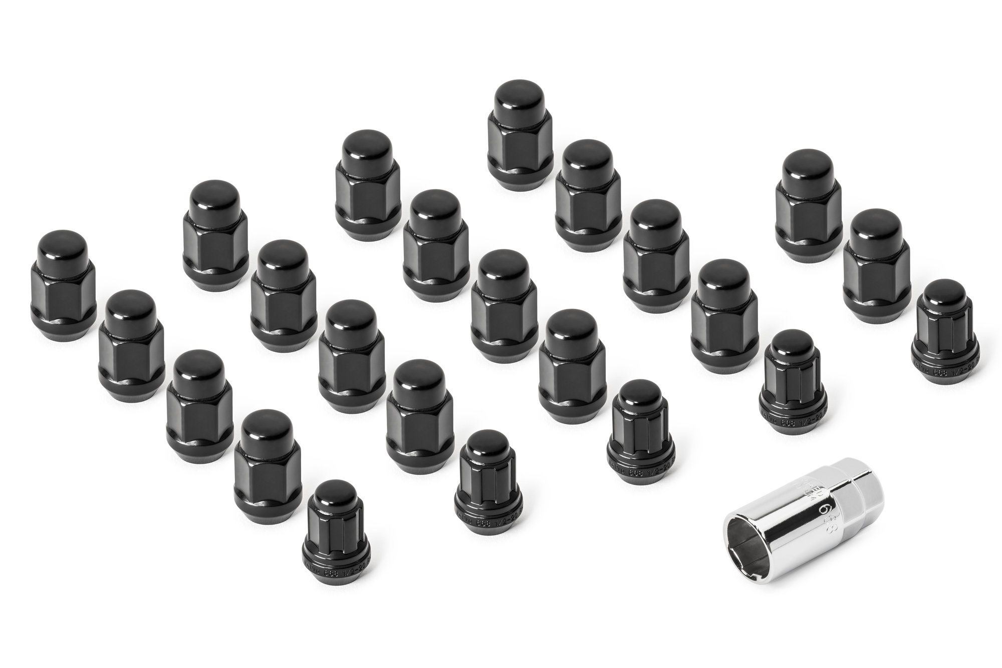 Lynx 23 Piece Classic Acorn Style Wheel Lug Nut Kit for Jeep CJ & Wrangler