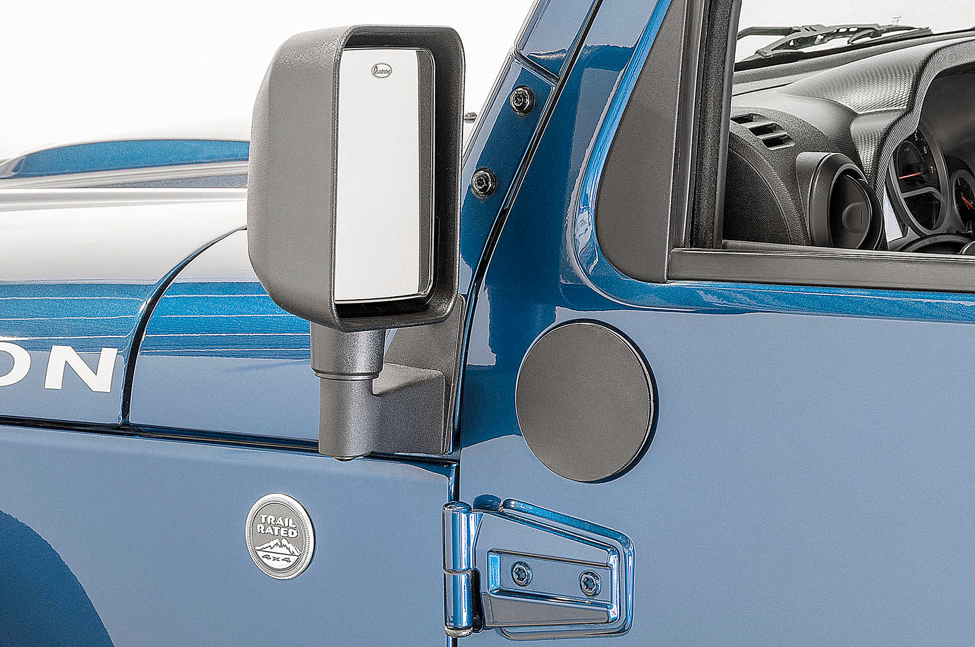 Quadratec Replacement Mirror Head Kit with Mirror Relocation Bracket for 07-18 Jeep Wrangler JK