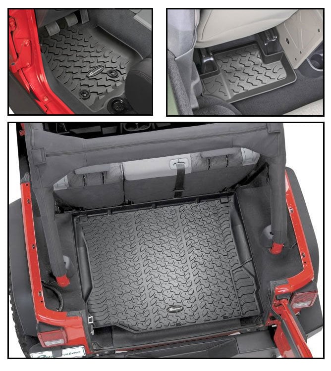 Quadratec Ultimate All Weather Floor Liner Triple Combofor 07-13 Jeep Wrangler JK 2 Door