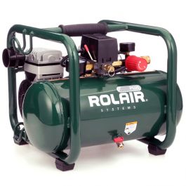 Rolair 1 HP 2.5 Gallon Super Quiet Portable Air Compressor