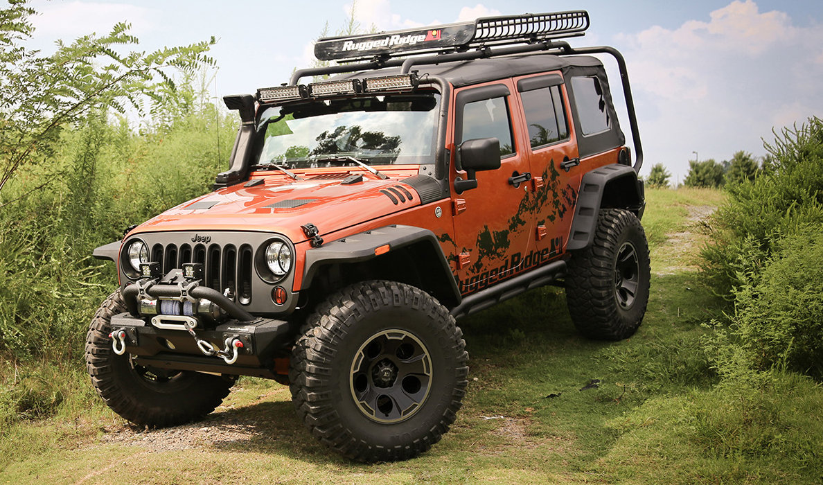 Rugged Ridge 11640.09 Hurricane Flat Fender Flares with EU Side Maker in Textured Black for 07-18 Jeep Wrangler JK