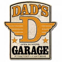 Embossed Aluminum SignsDad's Garage