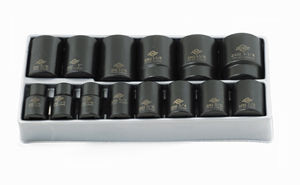 1/2 inDrive Fractional 12 Point Standard Impact Socket Set - 14 Pc.