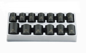 1/2 inDrive Metric 12 Point Standard Impact Socket Set - 13 Pc.