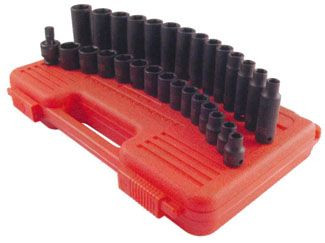 29pc 3/8 in dr. Master Impact Socket Set, Metric