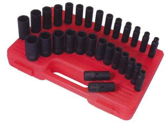 29pc 1/2 in dr. Master Impact Socket Set with SAEandMetric