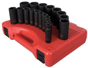Sunex Tools 19 Pc. 1/2" Drive SAE Deep Impact Socket Set SUU-2641