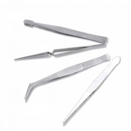 Tactix 4pc Stainless Steel Tweezer Set