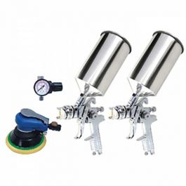 Titan 4pc HVLP Spray Gun Kit with 6" Random Orbit Sander