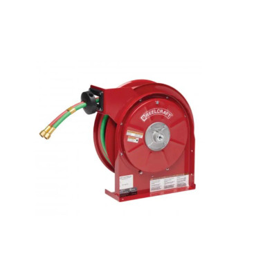 Reelcraft TW5425 OLPT 1/4 in. x 25 ft. Twin Line Welding Hose Reel T-Grade