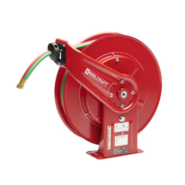 Reelcraft TW7460 OLPT 1/4 in. x 60 ft. Twin Line Welding Hose Reel T-Grade
