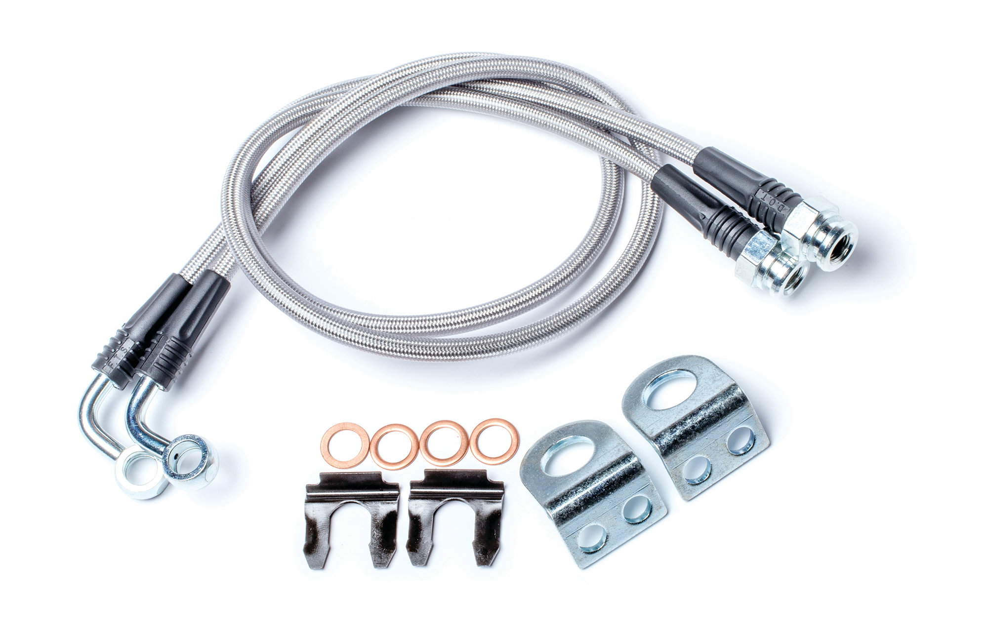 Teraflex 4353310 Front 26" Steel Braided Brake Line Pair for 97-18 Jeep Wrangler TJ & JK