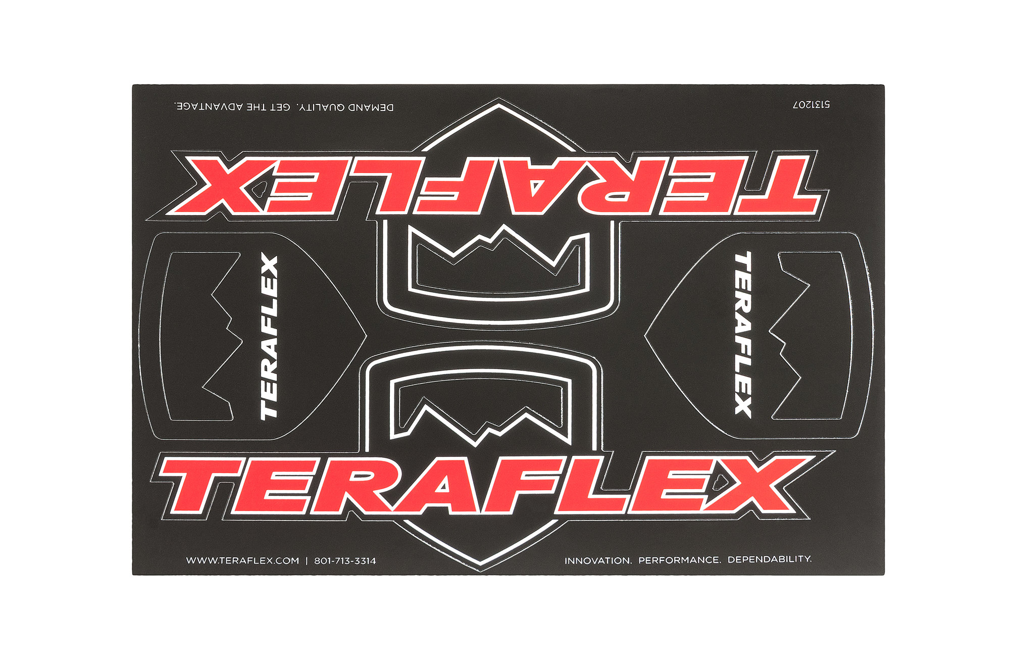 Teraflex 5131207 6" x 8" Sticker Sheet