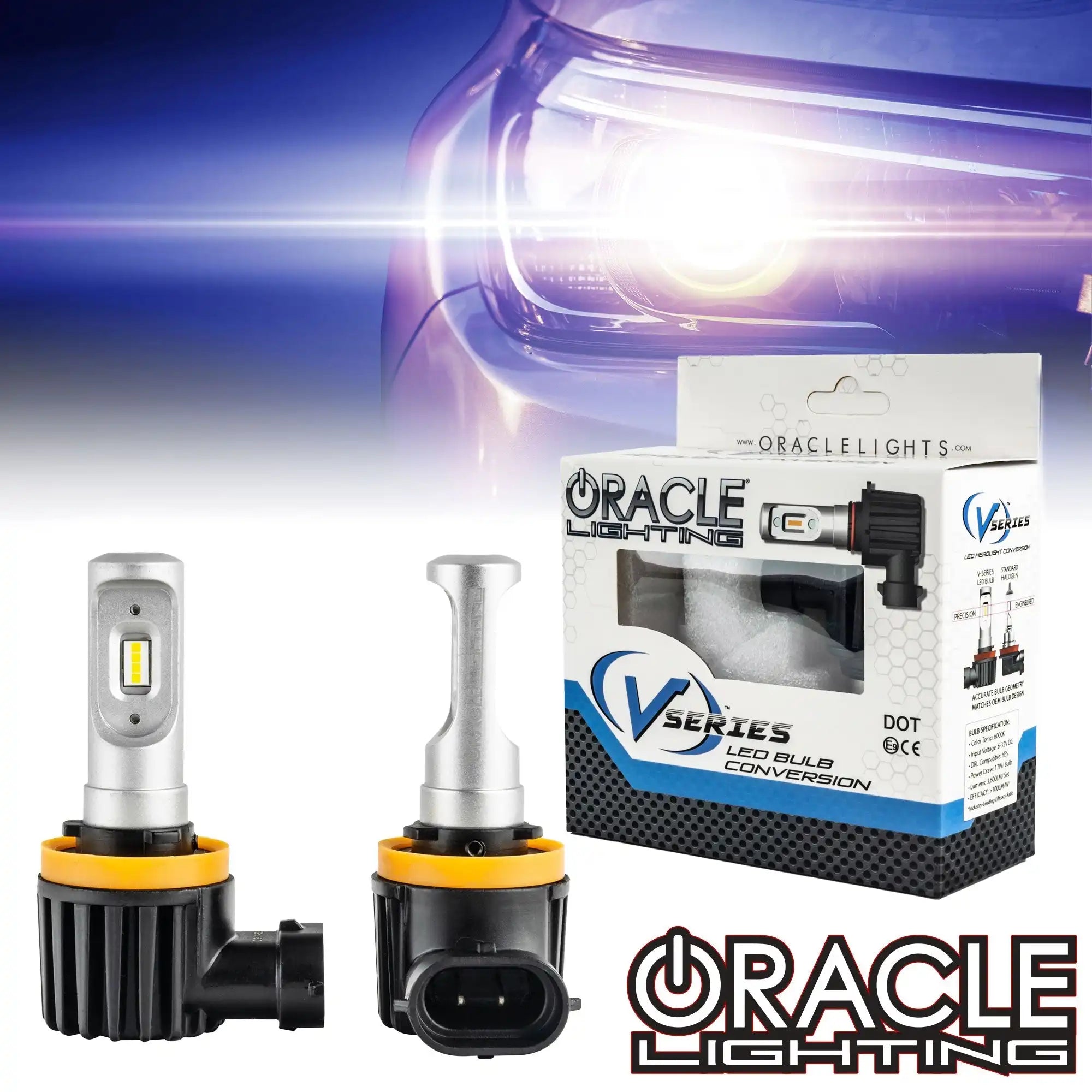 Oracle Lighting V5235-001 H11 - VSeries LED Headlight Bulb Conversion Kit - 6000K