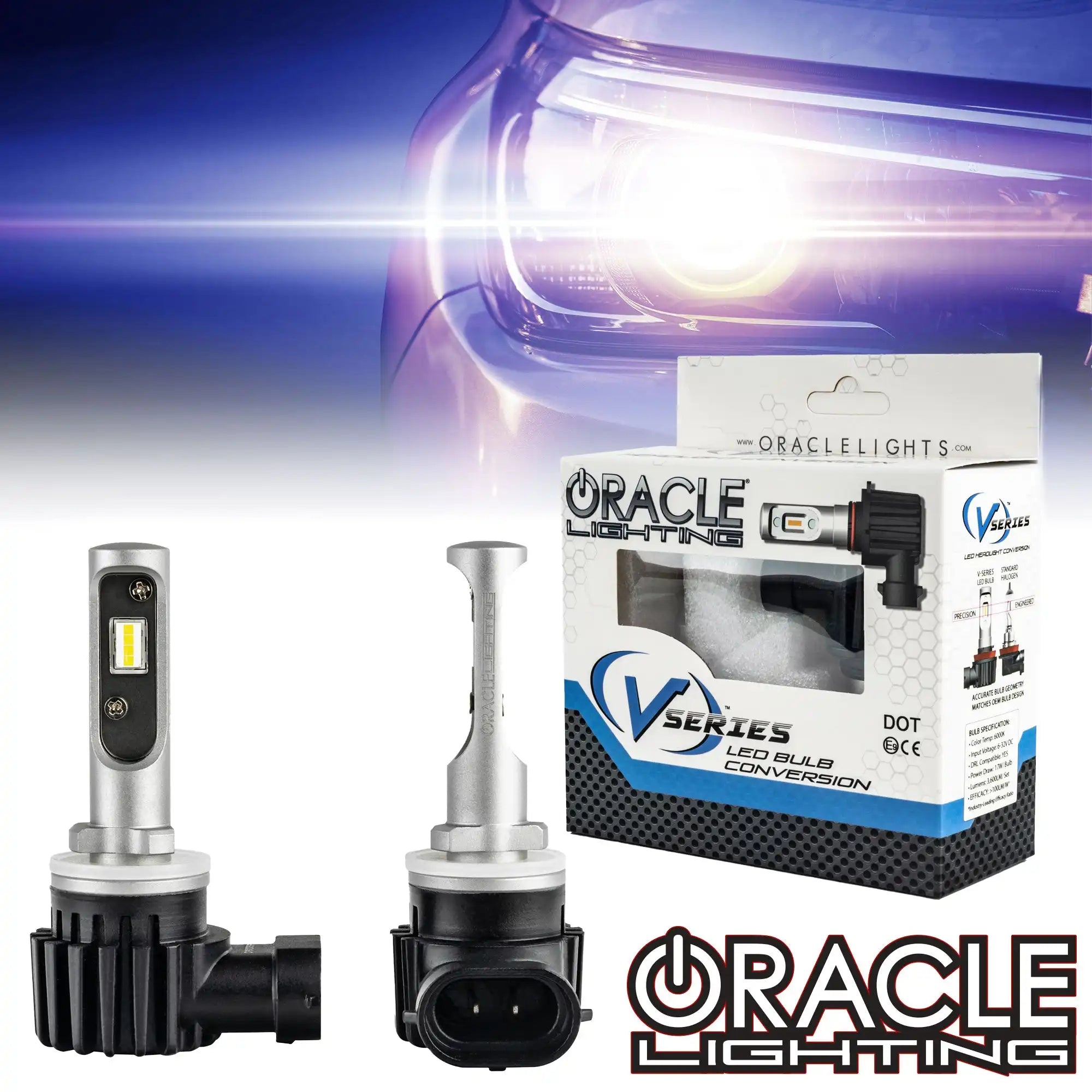 Oracle Lighting V5237-001 880/881/H27 - VSeries LED Headlight Bulb Conversion Kit - 6000K