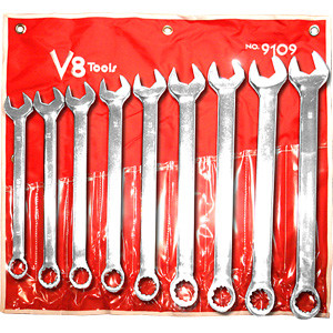 9 Piece Metric Long Pattern Combo Wrench Set V8 9109