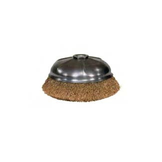 5 inCrimped Wire Cup Brush, .014 Brass, 5/8 in -11 A.H. (CR-5)