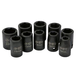 Performance Tool 10pc 1/2" Drive Impact Socket Set - Metric