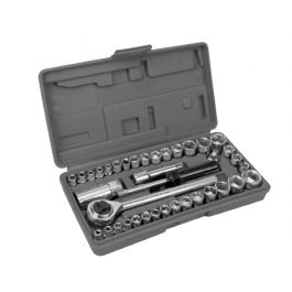 Performance Tool 40pc 1/4", 3/8" Drive Socket Set - SAE and Metric