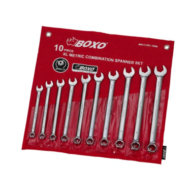 Boxo WR1712XL-10RB 10-Piece Metric XL Combination Wrench Set