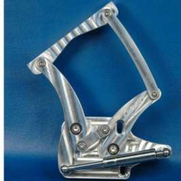 Ford Comet Billet Aluminum Hood Hinges, Machine Finish, 1964-1965