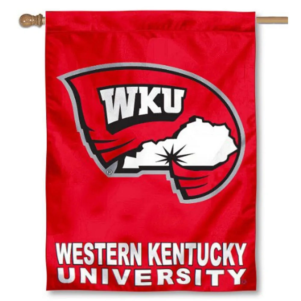 NCAA University of Western Kentucky Red and White Outdoor Garden Flag 44″ x 28″