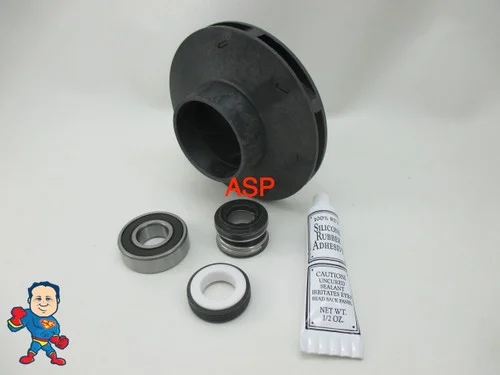 Aqua-Flo XP2 2.5HP Impeller Kit 2 1/8″ Eye 3/8″ Vane 4 3/8″ OD (1) Bearing Seal 230V/11A
