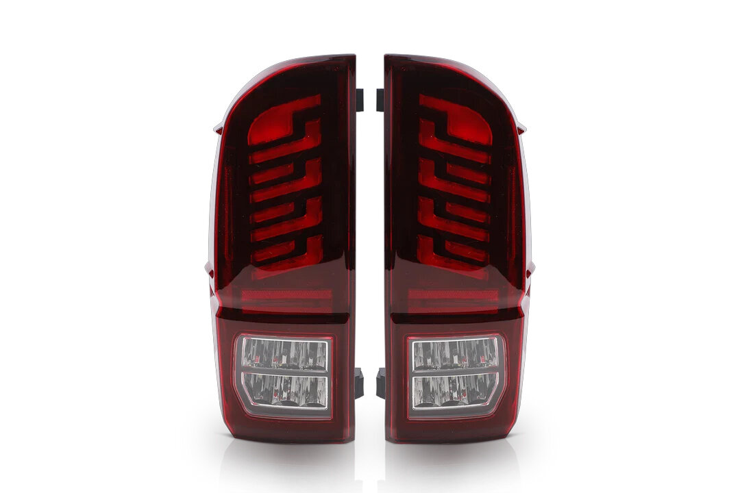Attica 4x4 CTATT0765-BR-SQ Rogue Series Sequential Tail Lights - in Black & Red for 16-23 Toyota Tacoma