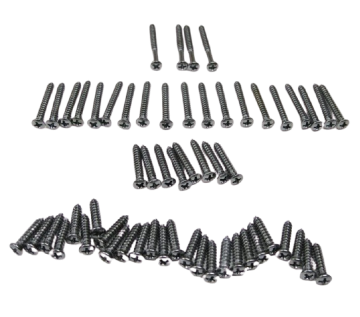 Redline Restomotive 1955 Chevy 4-Door Sedan Interior Garnish Molding Trim Screw Set