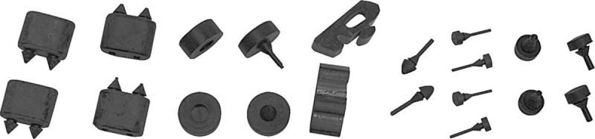 1968 Camaro RS, Rubber Stopper Kit, Rally Sport Models, 20 Piece Set