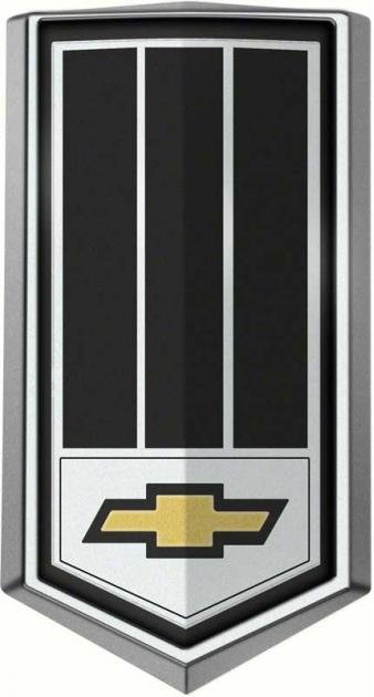 1979 Camaro Z28, Bow Tie Fuel Door Emblem, Black, GM Licensed