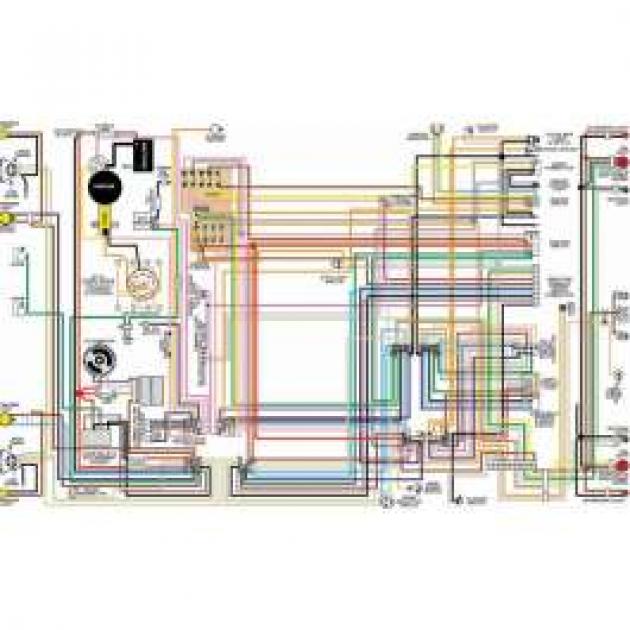 Camaro Color Laminated Wiring Diagram, 1967